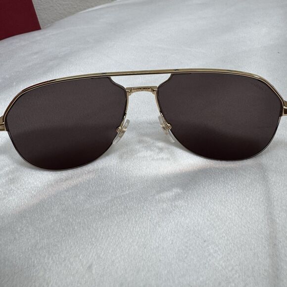 Cartier Santos De Cartier 24k Gold Aviator Sunglasses main image 12